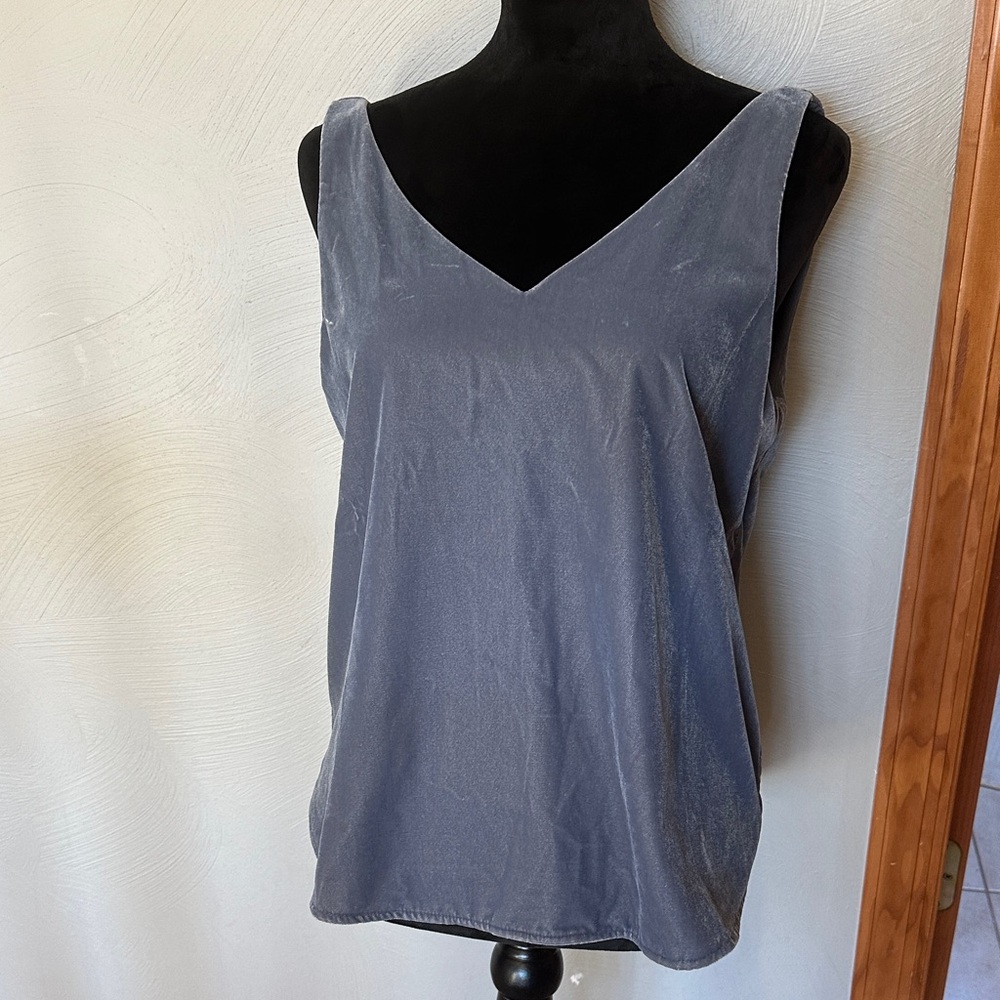 LOFT Blue Gray Velvet Women's Camisole Top